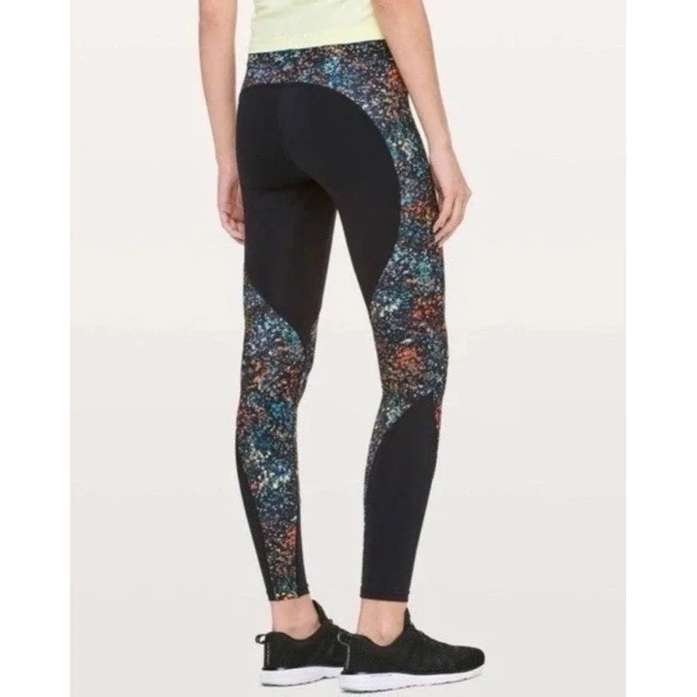 LULULEMON Wake and Train High Rise Flowerescent Leggings 4